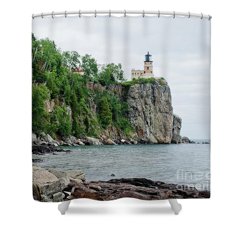North Shore Shower Curtain featuring the photograph Split Rock Lighthouse V by Rich S