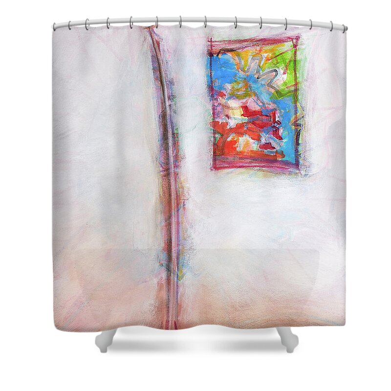  Shower Curtain featuring the painting Two-fold by Britta Burmehl