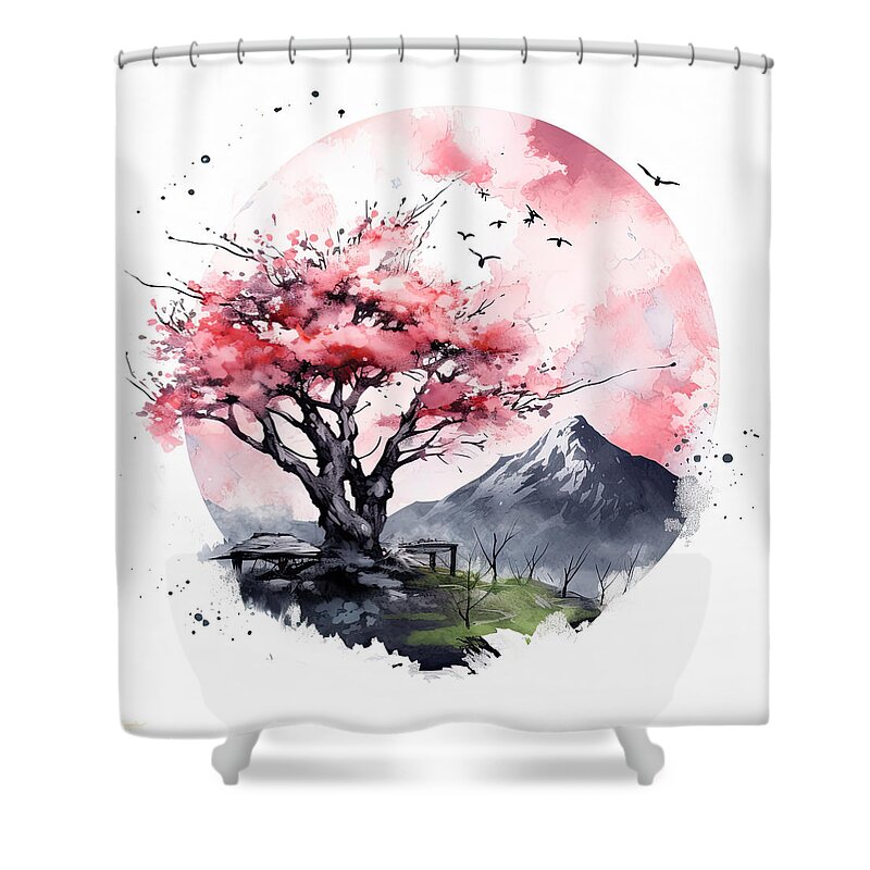 Four Seasons Shower Curtain featuring the digital art Spring Colors - Four Seasons Wall Art by Lourry Legarde
