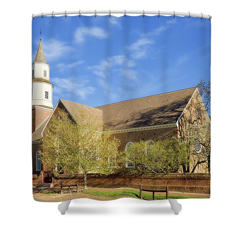 Bruton Parish Church Shower Curtain featuring the photograph Spring Day at Bruton Parish by Rachel Morrison