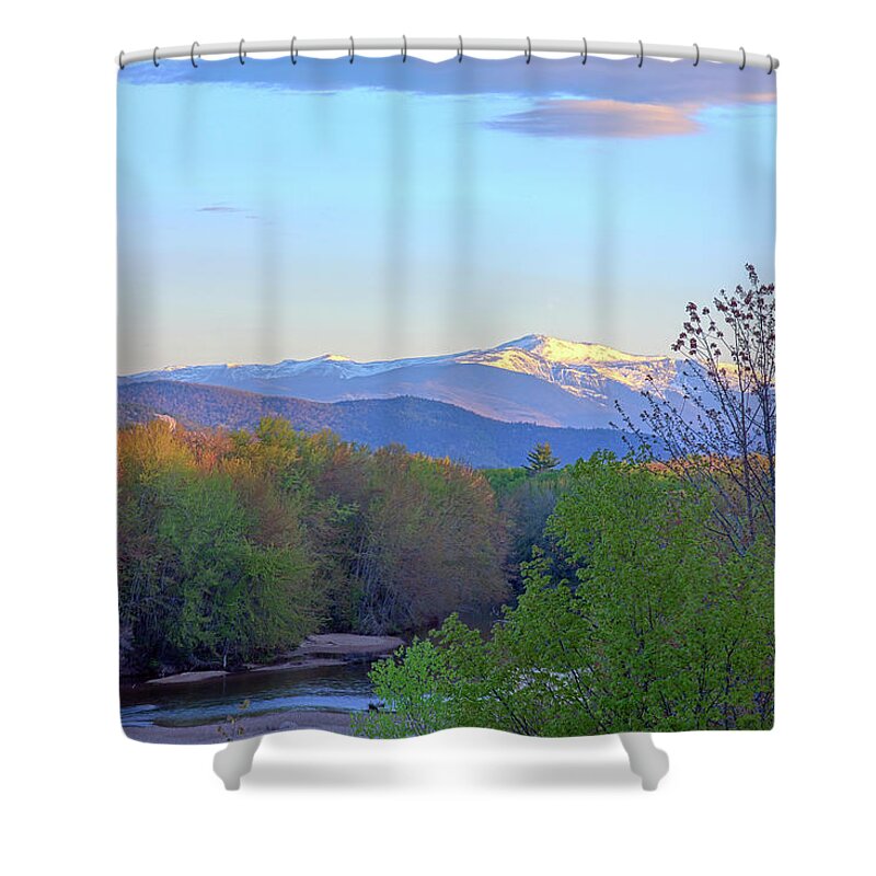 Mt Washington Nh Shower Curtain featuring the photograph Spring in The White Mountains by John Rowe