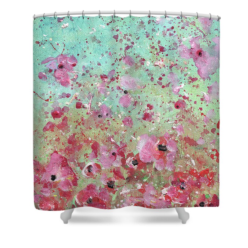 Spring Shower Curtain featuring the painting Spring Is In The Air 13 by Miki De Goodaboom