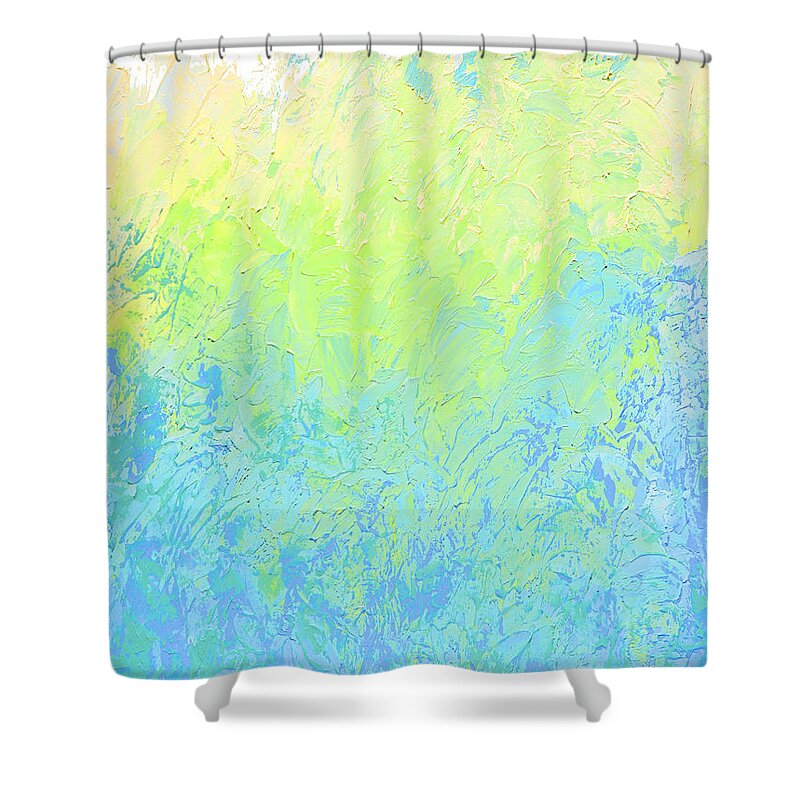 Spring Shower Curtain featuring the painting Spring Morning by Linda Bailey