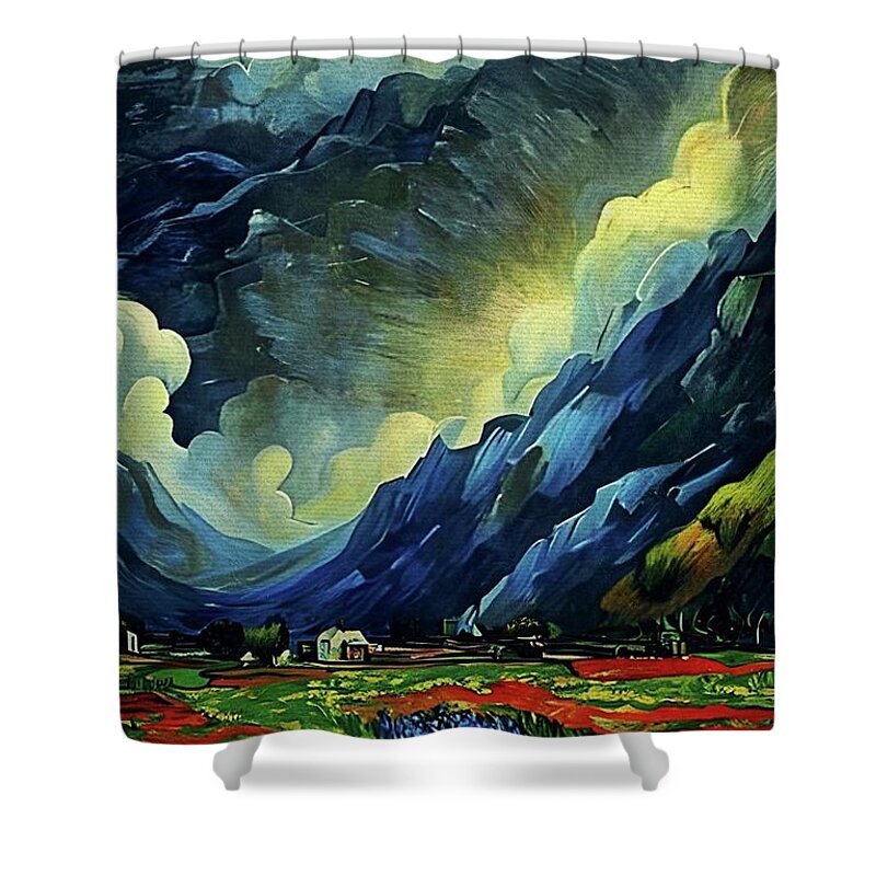 Storm Shower Curtain featuring the painting Spring Showers For The Flowers by Ally White