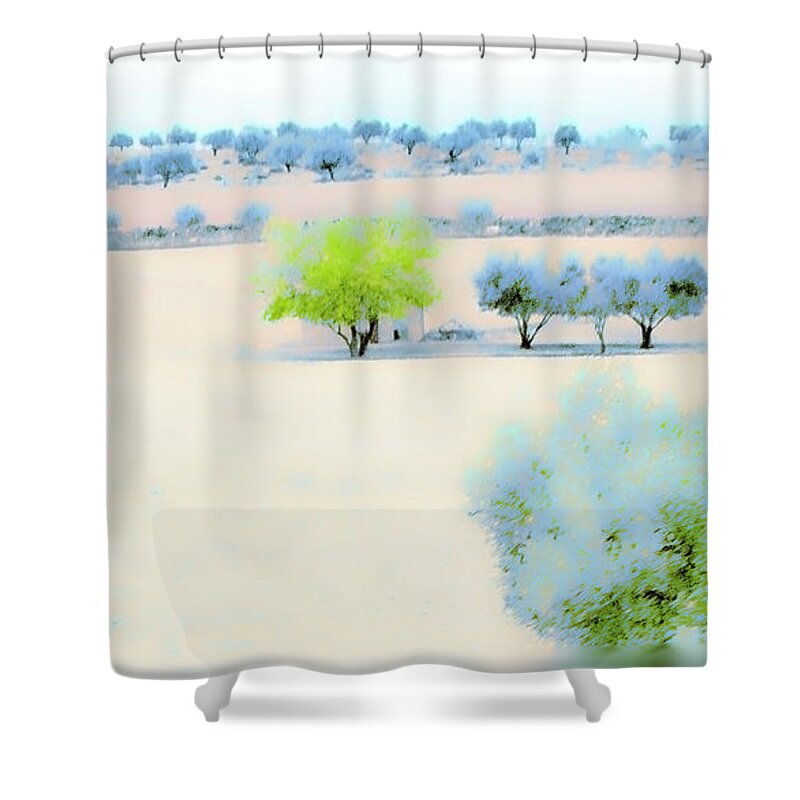 Spring Shower Curtain featuring the photograph Spring Snow by Edward Shmunes