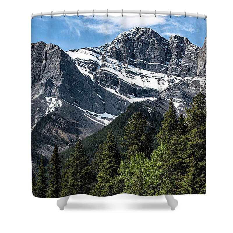 Digital Fineart Shower Curtain featuring the digital art spring time in the Rockies by Jerald Blackstock