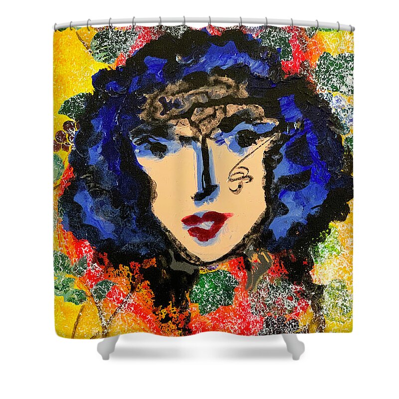 Woman Shower Curtain featuring the painting Spring Time by Leslie Porter