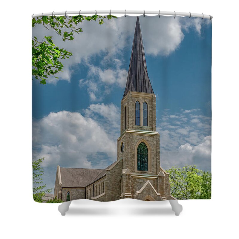 Tennessee Shower Curtain featuring the photograph Springtime Chapel, Lee University by Marcy Wielfaert