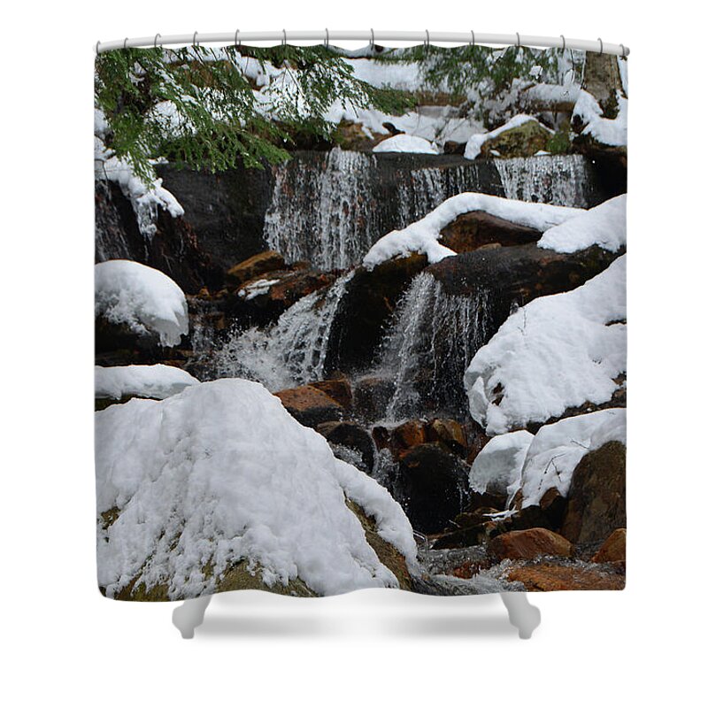 Spruce Peak Falls Shower Curtain featuring the photograph Spruce Peak Falls 2 by Raymond Salani III