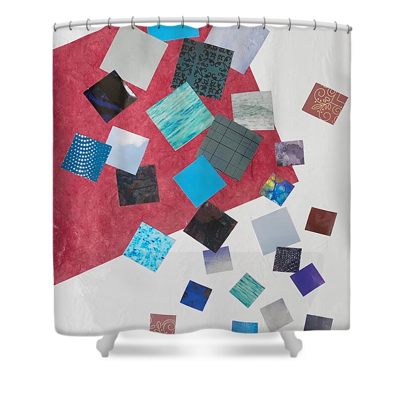 Squares Shower Curtain featuring the mixed media Square Dances Series No.1 by Jessica Levant