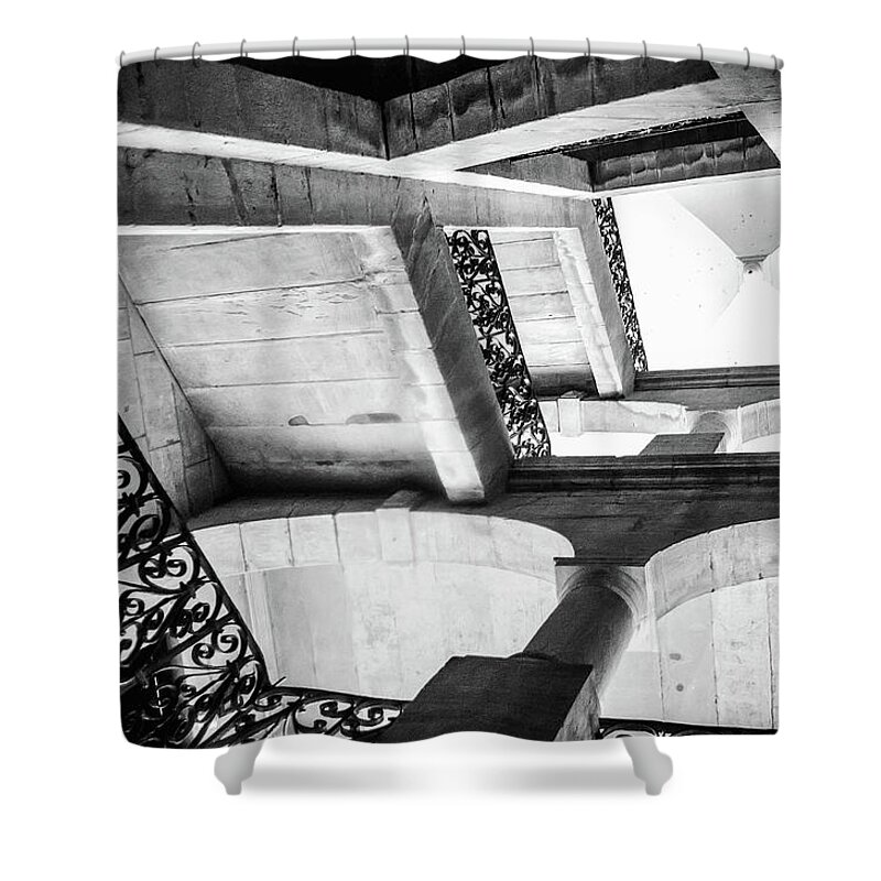 Spiral Shower Curtain featuring the photograph Square Spiral by Steven Nelson