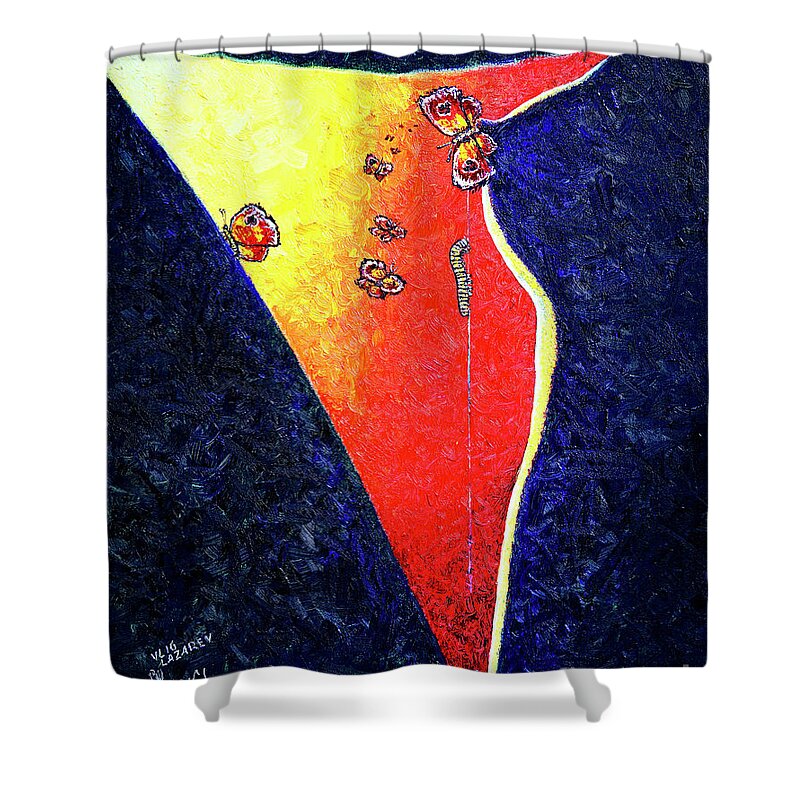 S Shower Curtain featuring the painting ss1 by Viktor Lazarev