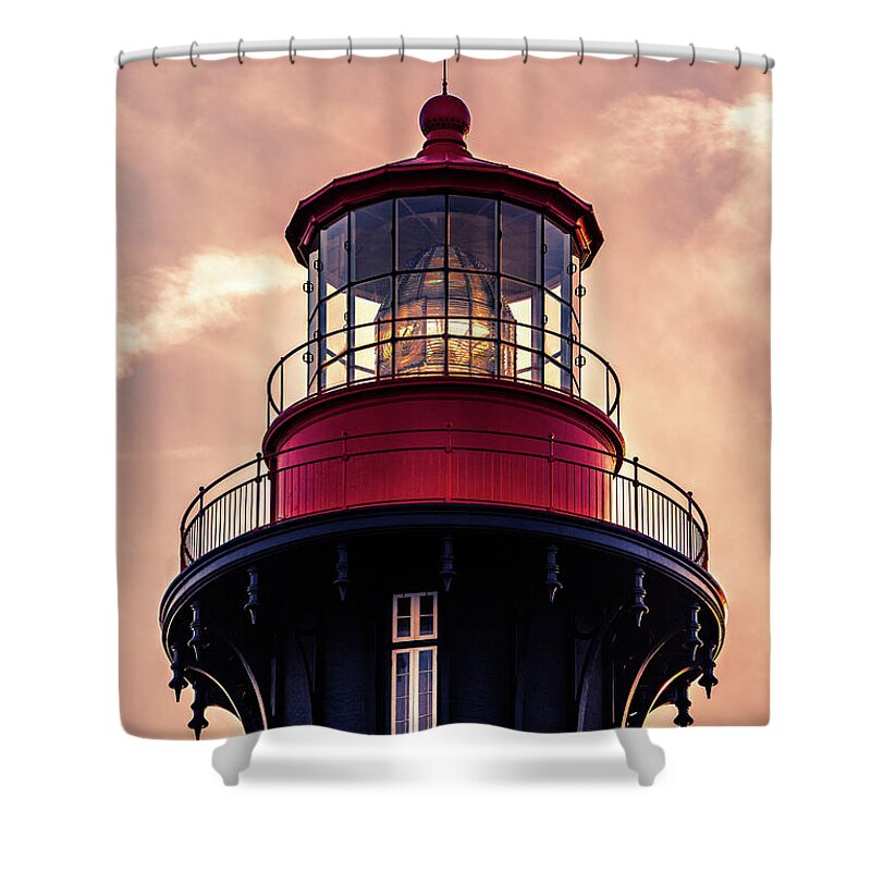 Lighthouse Shower Curtain featuring the photograph St. Augustine Light by Bryan Williams
