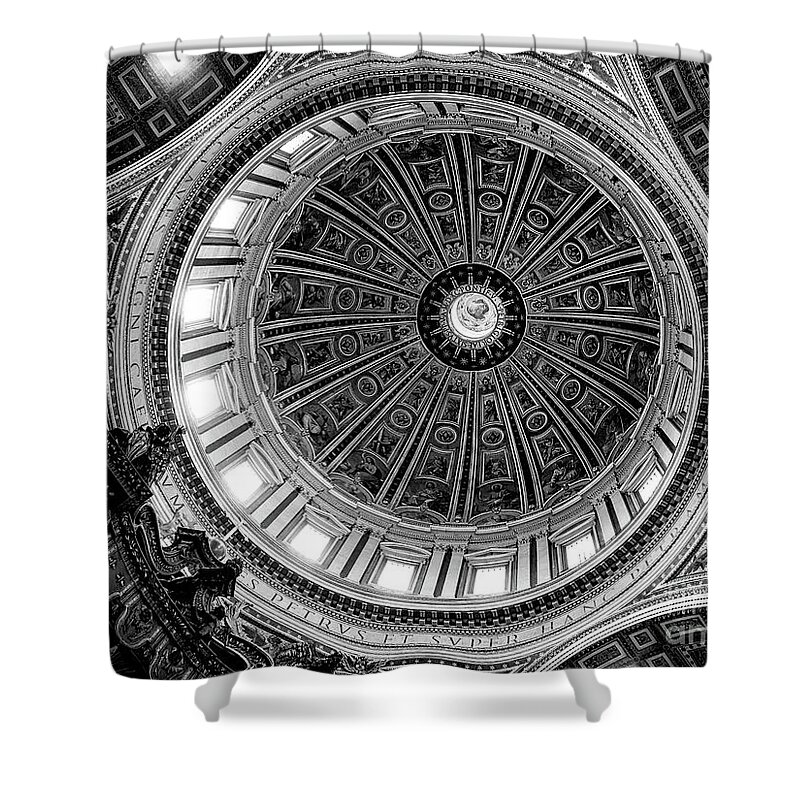 St. Peter's Basilica Shower Curtain featuring the photograph St Peters Basilica Dome Interior by Doug Sturgess