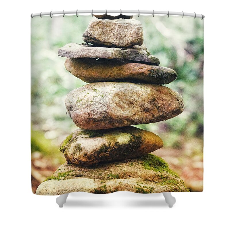 Photo Shower Curtain featuring the photograph Stack'm High by Evan Foster
