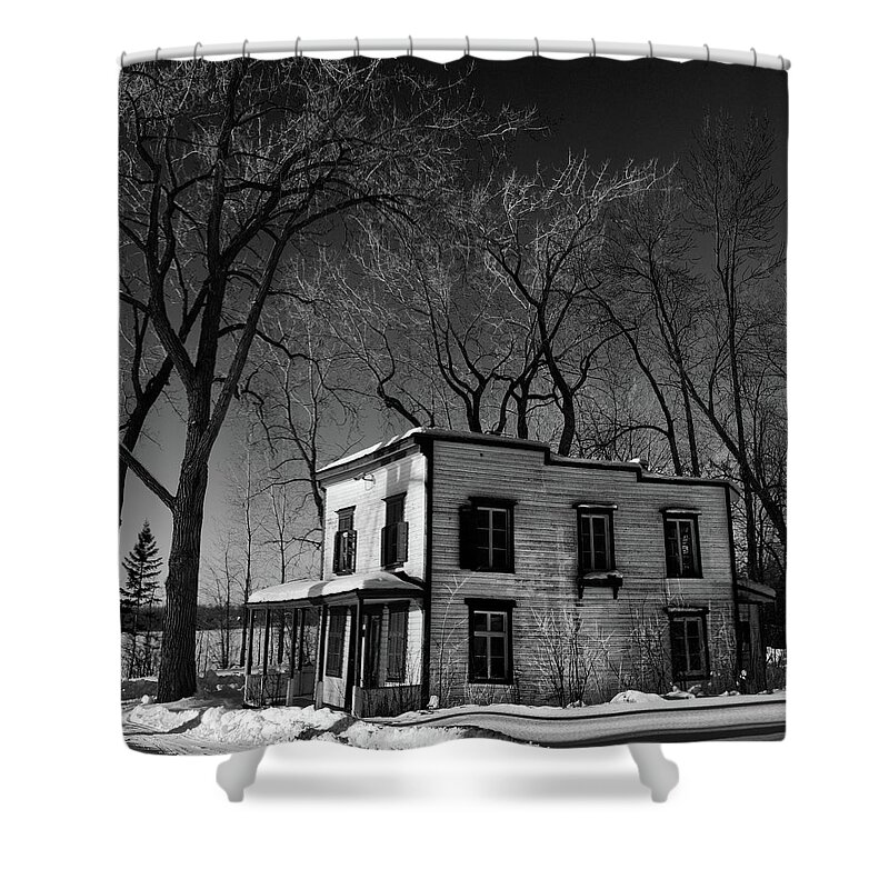 Patrimoniale Shower Curtain featuring the photograph Stair Old House by Carl Marceau