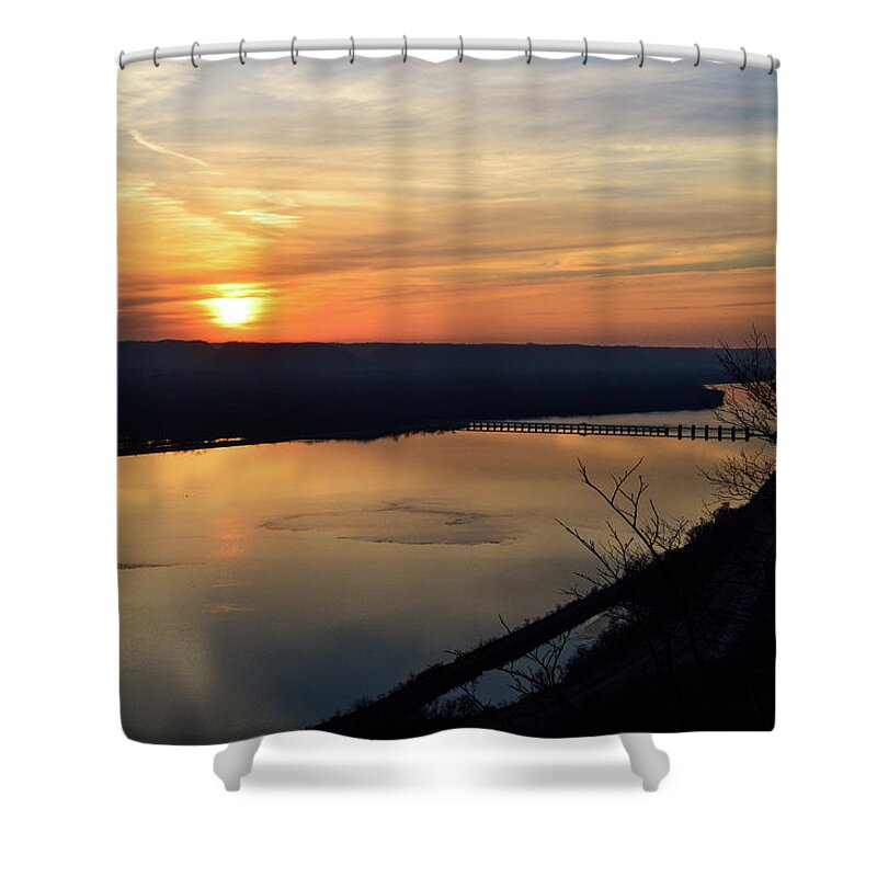 Mississippi River Shower Curtain featuring the photograph Stairway To Heaven by Susie Loechler