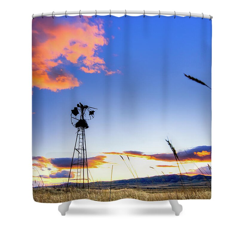 Windmill Shower Curtain featuring the photograph Standing the Test of Time by Bryan Carter