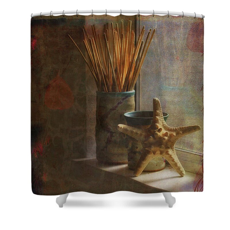 Start Light Shower Curtain featuring the mixed media Star Light by Kandy Hurley