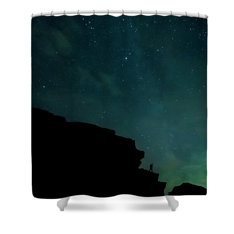 Blue Ridge Mountains Shower Curtain featuring the photograph Starry Night by Melissa Southern