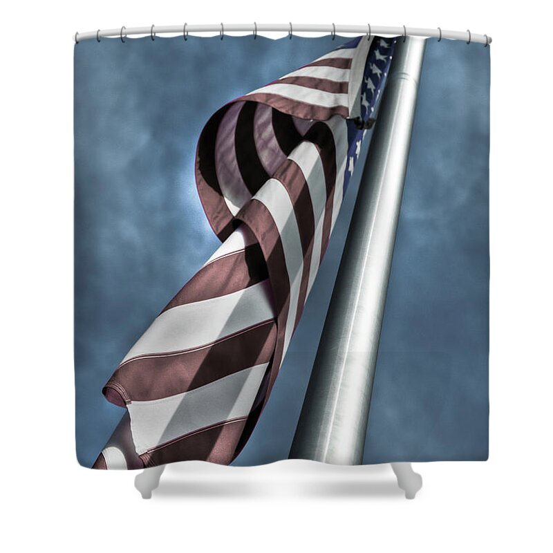 San Marcos Shower Curtain featuring the photograph Stars and Stripes by Dave Wilson