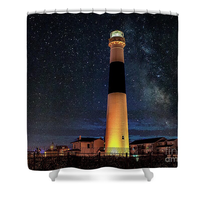 Lighthouse Shower Curtain featuring the photograph Stars at Absecon Light by Nick Zelinsky Jr