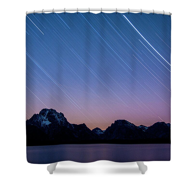 Grand Teton National Park Shower Curtain featuring the photograph Stars in the Tetons by Melissa Southern