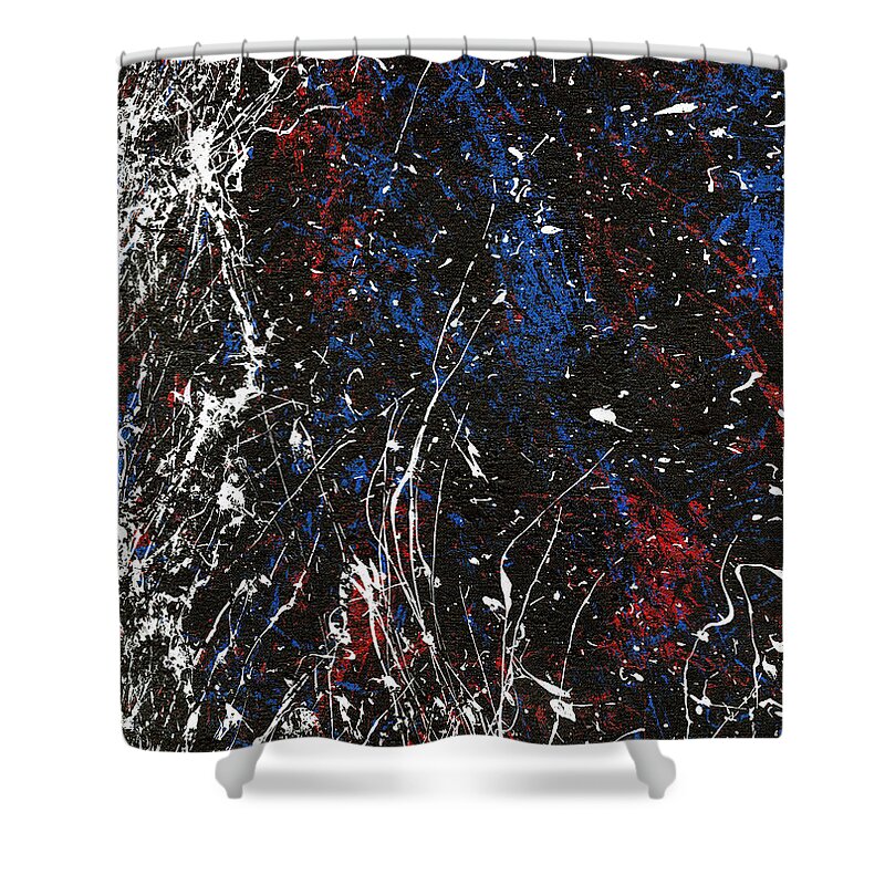 Abstract Shower Curtain featuring the painting State of Now by Heather Meglasson Impact Artist
