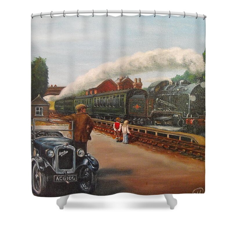 Station Shower Curtain featuring the painting Station by HH Palliser