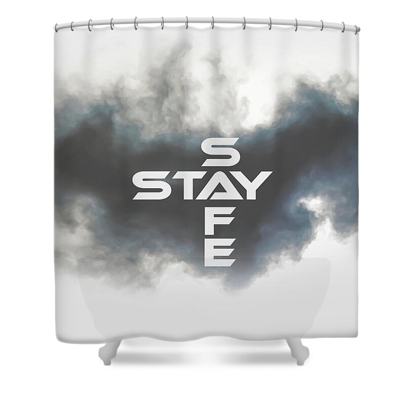 2d Shower Curtain featuring the photograph Stay Safe Face Mask by Brian Wallace