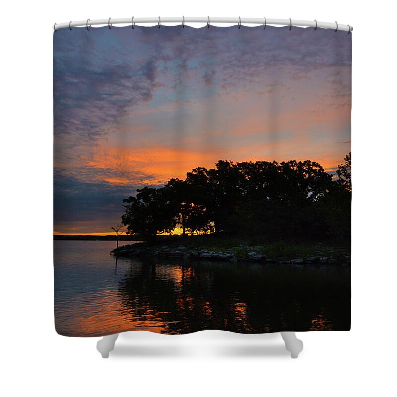 Sunrise Shower Curtain featuring the photograph Still Waters Sunrise by Rod Seel