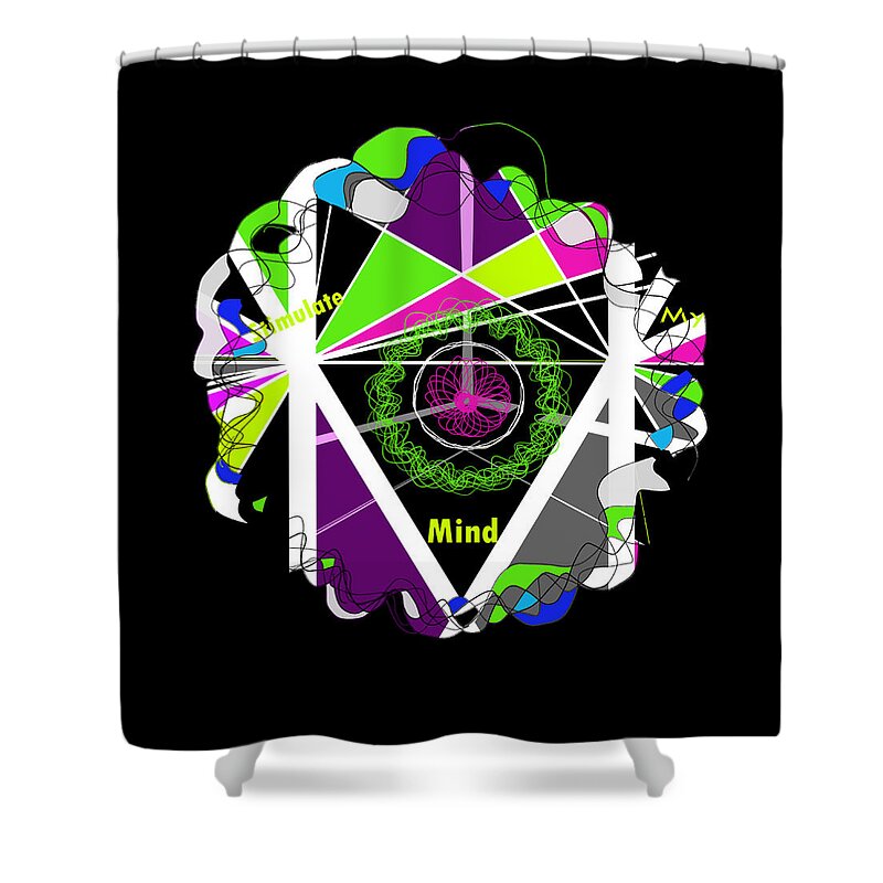  Shower Curtain featuring the digital art Stimulate My Mind by Amber Lasche