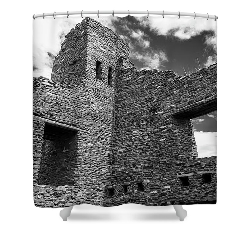 Landscape Shower Curtain featuring the photograph Stone and Sky by Seth Betterly