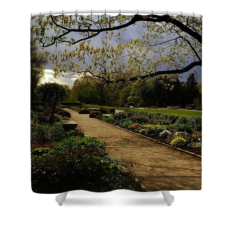 Boerner Botanical Garden Shower Curtain featuring the photograph Storm Approaching by Deb Beausoleil