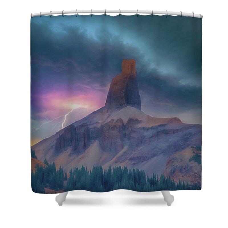 Colorado Shower Curtain featuring the photograph Storm Over Lizard Head Pass in Pastel by Janice Pariza