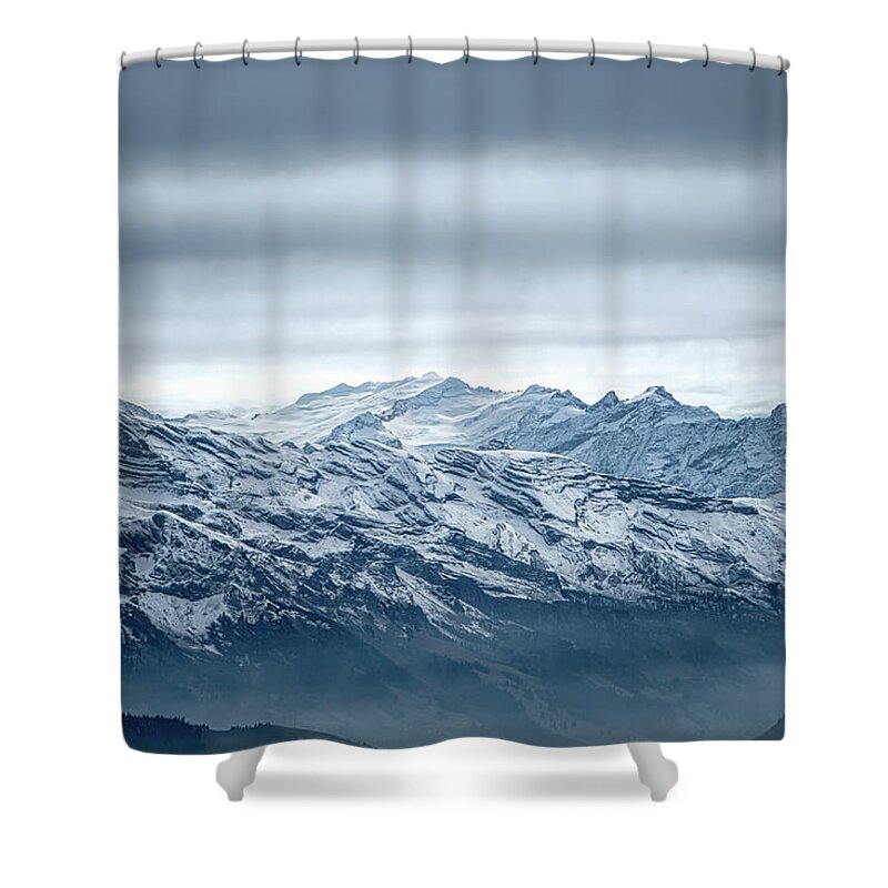 Mountains Shower Curtain featuring the photograph Storm Over the Mountains by Rick Deacon