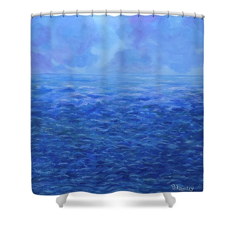 Oil Painting Shower Curtain featuring the painting Storms Coming II by Barbara Landry
