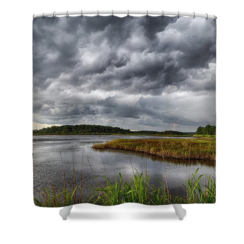  Shower Curtain featuring the photograph Storm's Commin' by Jim Miller