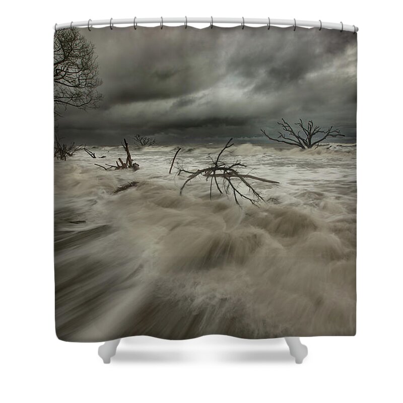 Surf Shower Curtain featuring the photograph Storms by Doug McPherson