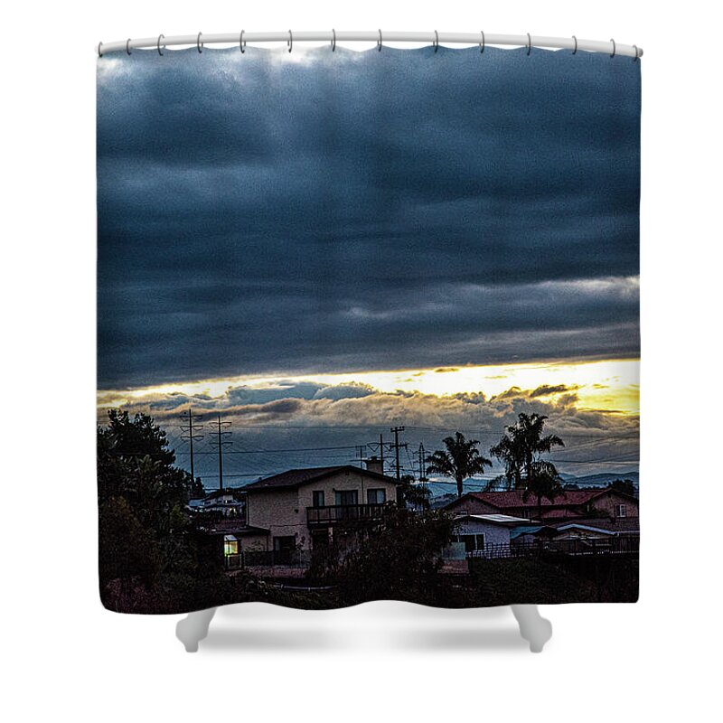 Stormy Sky Shower Curtain featuring the photograph Stormy Sky 2 by Phyllis Spoor