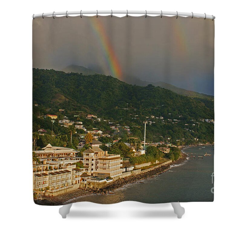 Storm Shower Curtain featuring the photograph Stormy Sky Over Roseau by David Birchall