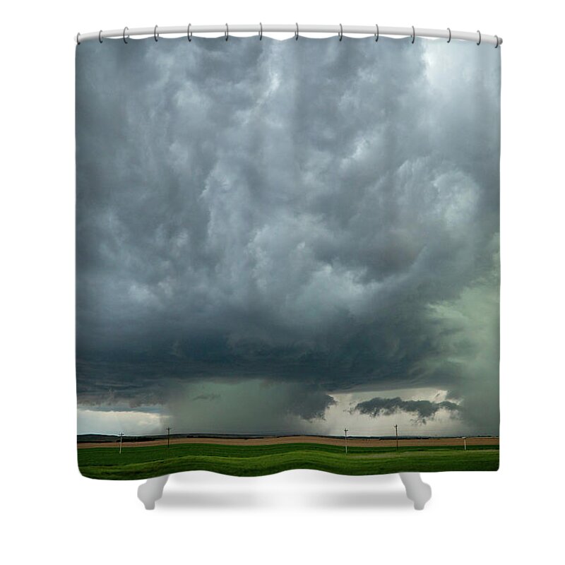 Storm Shower Curtain featuring the photograph Stormy Supercell by Wesley Aston