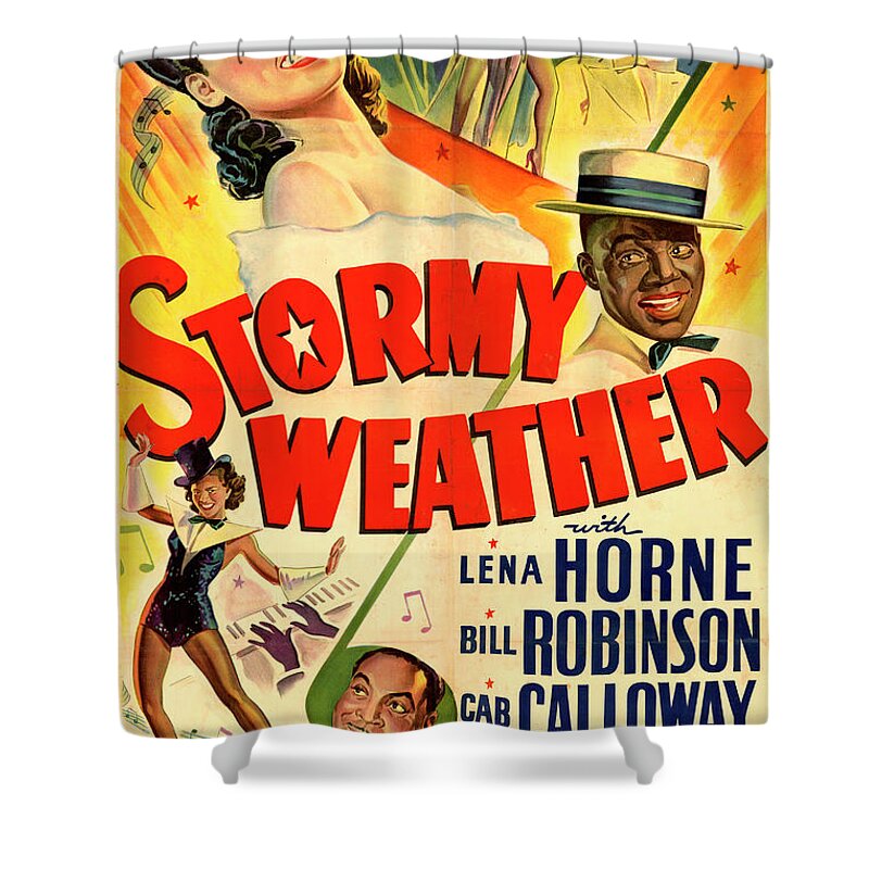 Stormy Shower Curtain featuring the mixed media ''Stormy Weather'' 1943 by Stars on Art