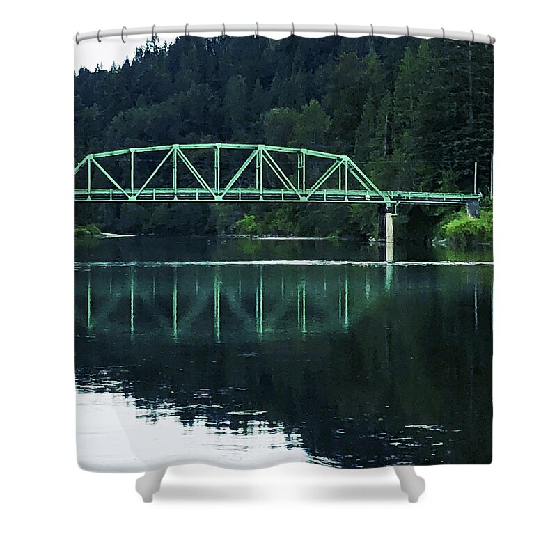 Bridge Shower Curtain featuring the photograph Stossel Bridge by Grey Coopre