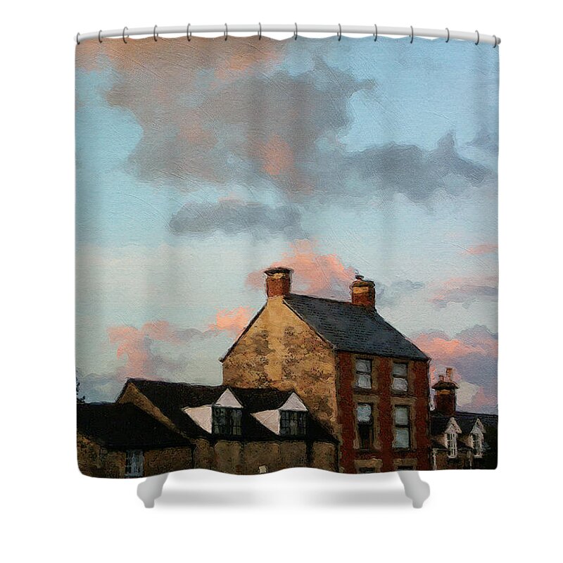 Stow-in-the-wold Shower Curtain featuring the photograph Stow Shops by Brian Watt