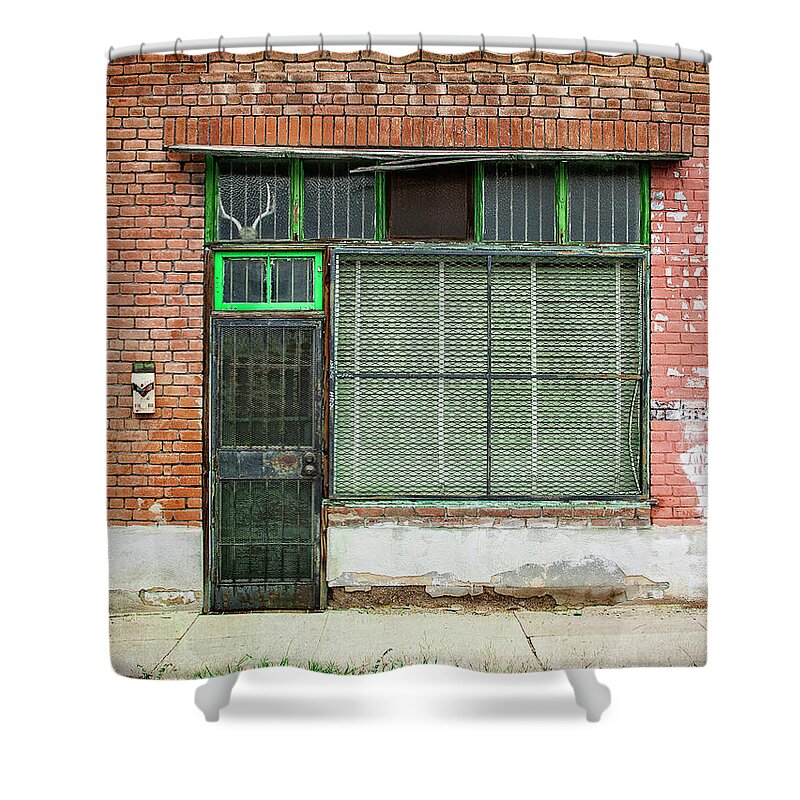 Doors Shower Curtain featuring the photograph Streetfront by Carmen Kern