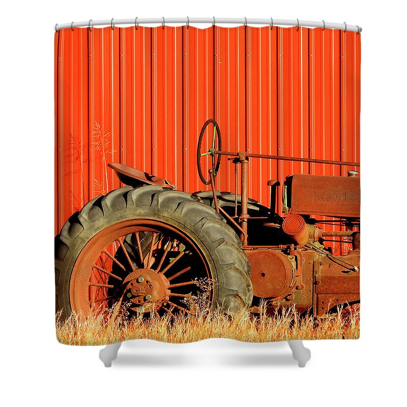 Red Shower Curtain featuring the photograph Study in Red by Rod Seel