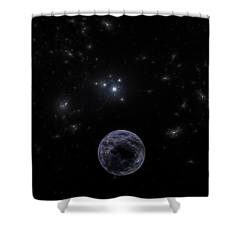 Space Shower Curtain featuring the digital art Subgame Perfection by Jeff Iverson