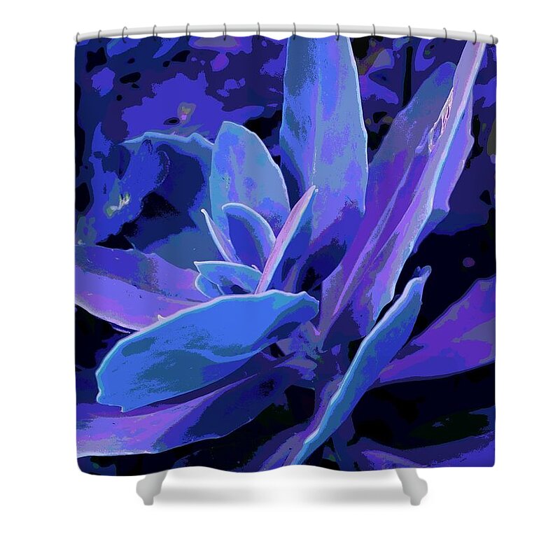 Succulent Shower Curtain featuring the photograph Succulent in Lavender by Loraine Yaffe