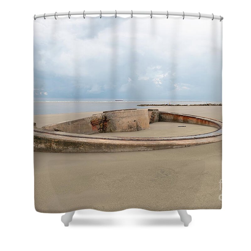 Historic Military Apparatus Shower Curtain featuring the photograph Sullivan's Island Coastal Defense - Panama Mount by Dale Powell
